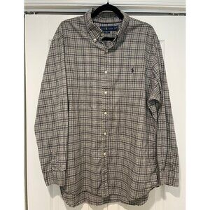 Ralph Lauren Mens Slim Fit Plaid Button Down Shirt Size XXL Capsule Preppy Basic